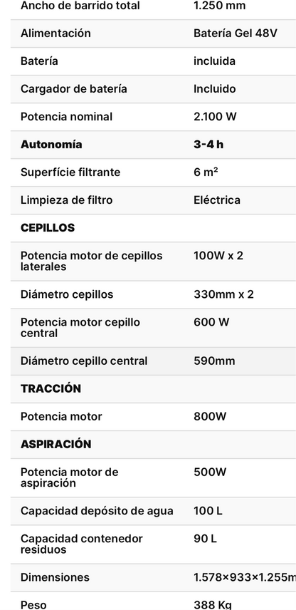 Barredora Bateria h/b s1400
